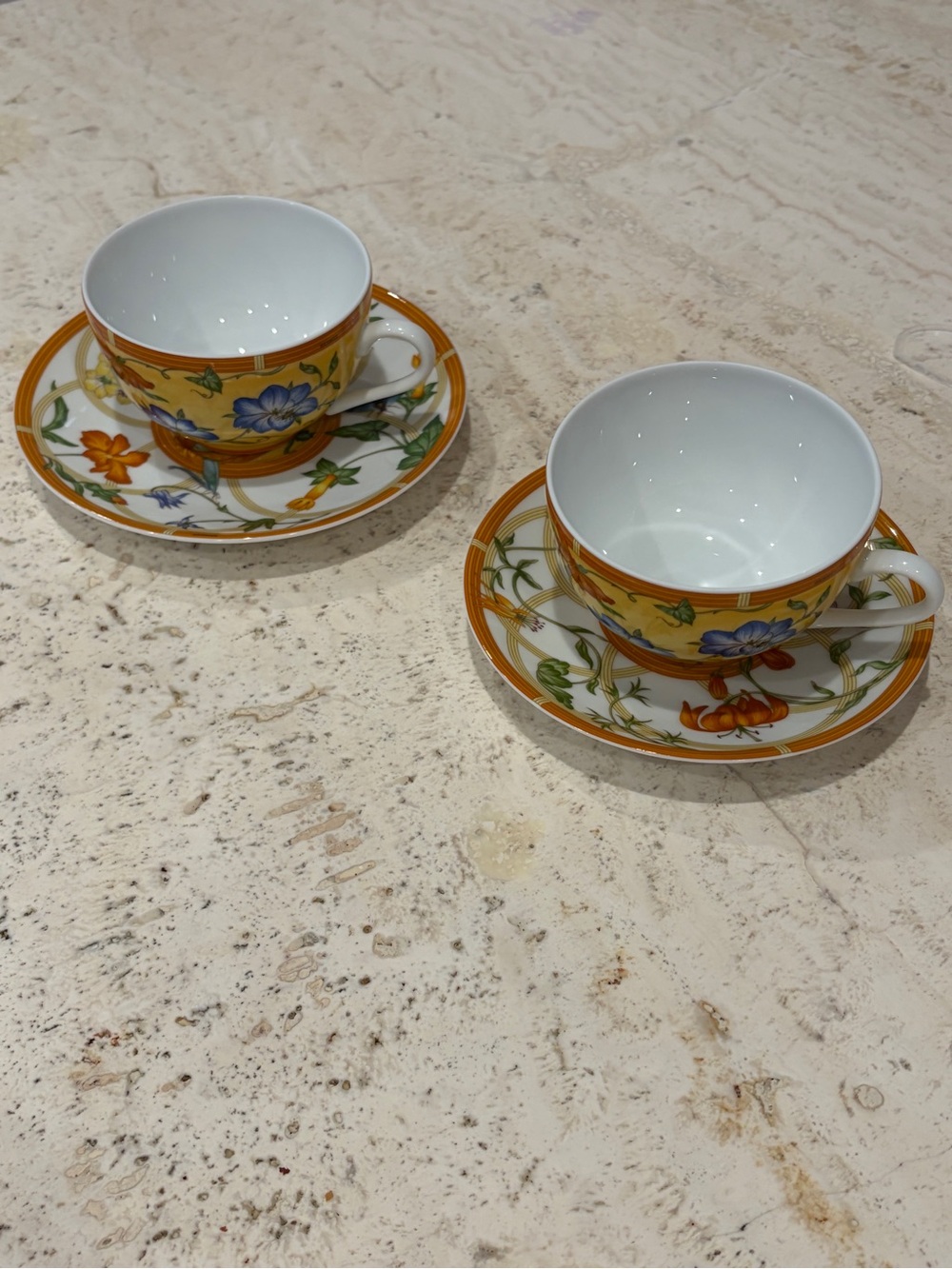 Hermes china tea set (4 pieces)